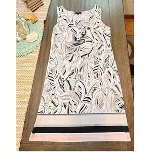 R‎ & M Richards Paisely Party Dress Pink and Black Sleeveless Day to Night 12